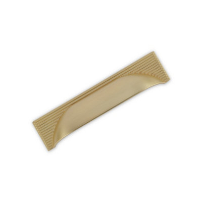Linden Kitchen Cabinets Cup HandleReeded Back96mm CentresSatin BrassPack Of 2 from B&Q
