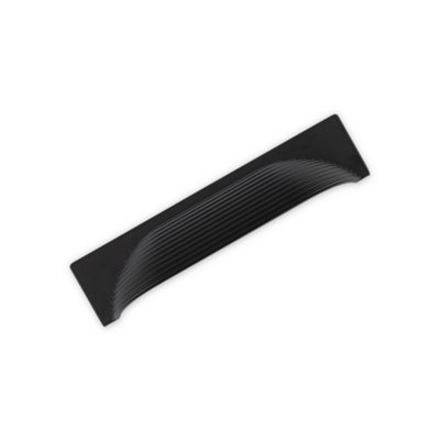 Linden Kitchen Cabinets Cup HandleReeded Cup96mm CentresMatt BlackPack Of 2 from B&Q