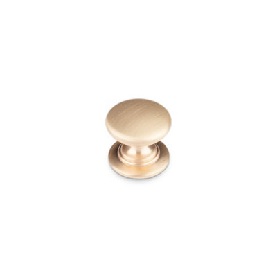 Windsor Kitchen Cabinets Round Knob32mm DiameterChampagne GoldPack Of 2 from B&Q