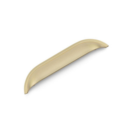 Windsor Kitchen Cabinets Shell Handle128mm CentresSatin BrassPack Of 2 from B&Q