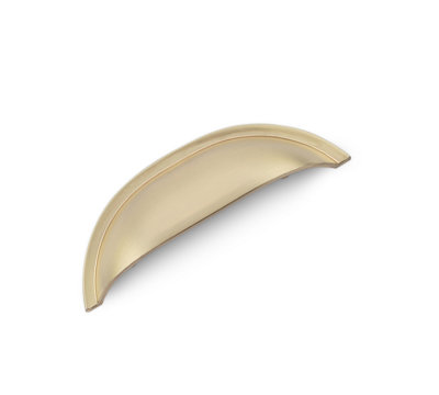 Windsor Kitchen Cabinets Shell Handle64mm CentresSatin BrassPack Of 2 from B&Q