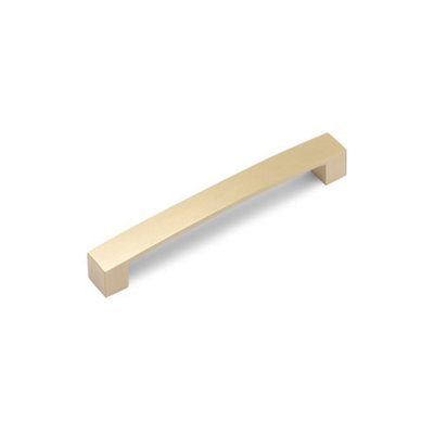 Block Bar Kitchen Cabinets D Handle160mm CentresSatin BrassPack Of 2 from B&Q