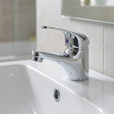  - Monobloc Basin Mixer Tap With Waste Single Lever Wras Chrome