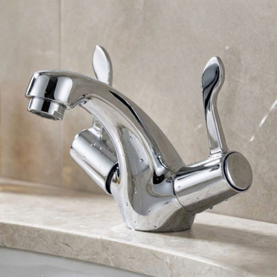 Keyplumb Contract Lever Mono Basin Mixer Tap With Waste Chrome Wras