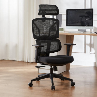 Ergonomic Office Chair Swivel Computer Chair With Headrest from B&Q