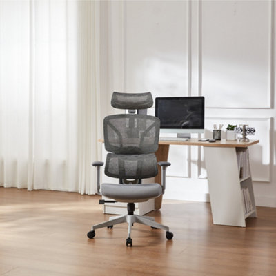 Ergonomic Office Chair Swivel Computer Chair With Headrest from B&Q