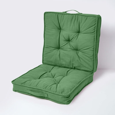 Homescapes Forest Cotton Travel Support Booster Cushion Green