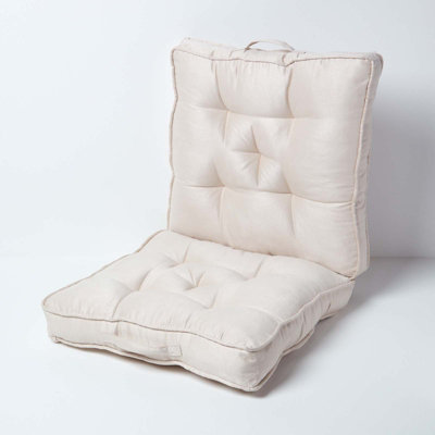Homescapes Faux Suede Travel Support Booster Cushion Cream