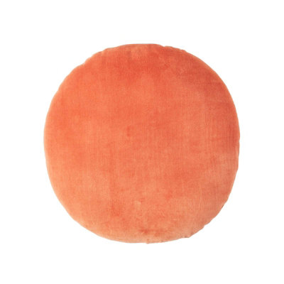 Homescapes Burnt Orange Velvet Cushion40 Cm Round from B&Q