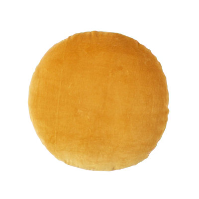 Homescapes Mustard Velvet Cushion40 Cm Round from B&Q