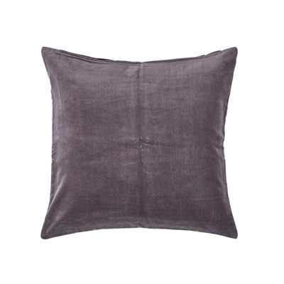Homescapes Dark Grey Velvet Cushion Cover40 X 40 Cm from B&Q