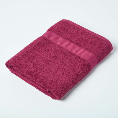 Homescapes Turkish Cotton Bath TowelBurgundy from B&Q