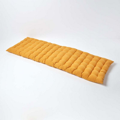 Homescapes Outdoor Bench Cushion Mustard3 Seater Garden Seat Pad Cushion 143Cm Wide For FurnitureKitchenDining & Indoor from B&Q