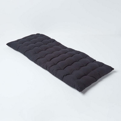 Homescapes Outdoor Bench Cushion Black2 Seater Garden Seat Pad Cushion 108Cm Wide For FurnitureKitchenDining & Indoor from B&Q