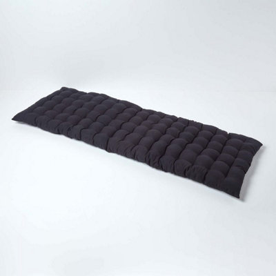 Homescapes Outdoor Bench Cushion Black3 Seater Garden Seat Pad Cushion 143Cm Wide For FurnitureKitchenDining & Indoor from B&Q