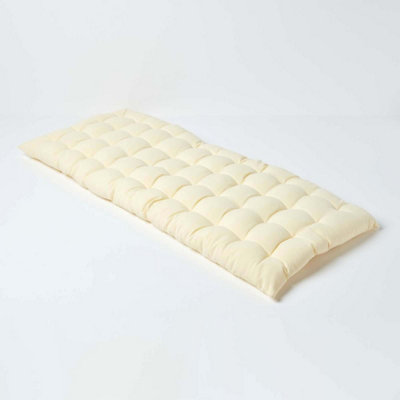 Homescapes Outdoor Bench Cushion Cream3 Seater Garden Seat Pad Cushion 143Cm Wide For FurnitureKitchenDining & Indoor from B&Q