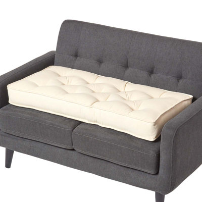 B&Q -  Cream Cotton 2 Seater Booster Cushion