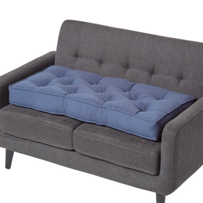 B&Q -  Navy Cotton 2 Seater Booster Cushion
