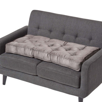Homescapes Faux Suede 2 Seater Booster Cushion Grey