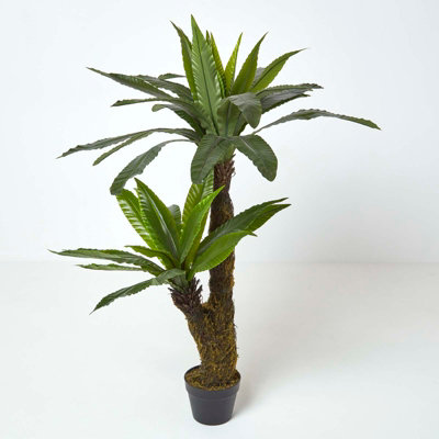 B&Q -  Artificial Green Handcrafted Bird's Nest Fern In Pot120 Cm