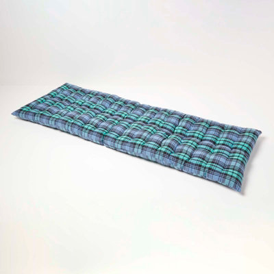 Homescapes 3 Seater Blackwatch Tartan Bench Cushion With 100% Cotton Cover143 X 48 Cm from B&Q