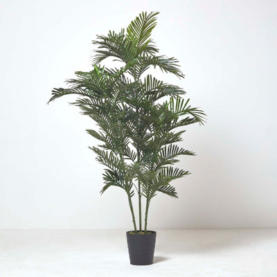 Homescapes Artificial Green Handcrafted Areca Palm Tree In Pot120 Cm from B&Q