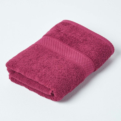 Homescapes Turkish Cotton Guest TowelBurgundy from B&Q