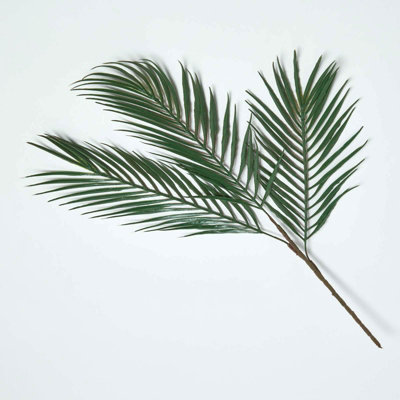 Homescapes Artificial Green Handcrafted Tropical Palm Leaf Single Stem68 Cm from B&Q