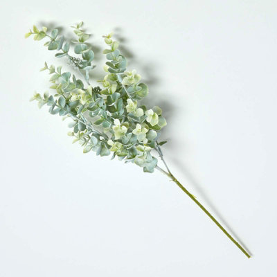 Homescapes Artificial Handcrafted Eucalyptus Spray Single Stem, 68 Cm Green