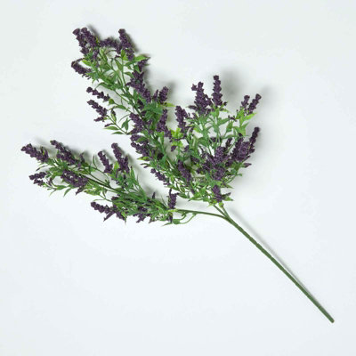 Homescapes Purple/Lavender Artificial Handcrafted Spray Single Stem, 69 Cm