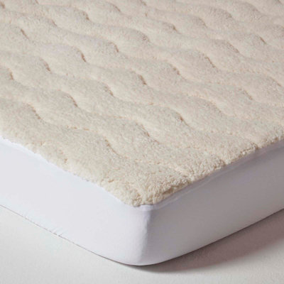 Homescapes Luxury Thick Fleece Mattress Topper, Euro 160 X 200 Cm 30Cm