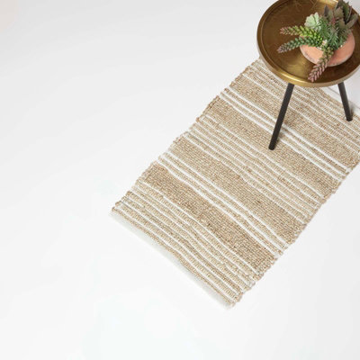 B&Q -  Arlyn Natural Striped Handwoven Jute Rug45 X 70 Cm