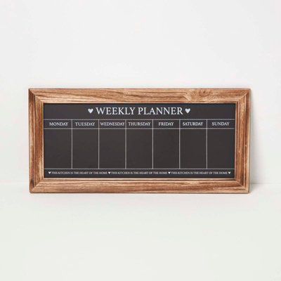 Homescapes Black Homescpaes Kitchen Chalk Board Meal Planner - Image 6