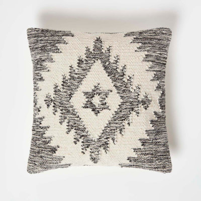 Homescapes Karu Handwoven Geometric Grey Kilim Cushion 45 X 45 Cm from B&Q