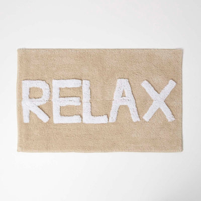 Homescapes Beige Relax Bath Mat 100% Cotton50 X 80 Cm from B&Q