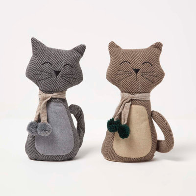 Homescapes Cat Door StopSet Of 2Animal Door Stops from B&Q