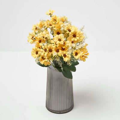 Homescapes Artificial Yellow Handcrafted Wild Daisy Flower Bouquet46 Cm from B&Q