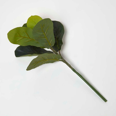 Homescapes Artificial Green Handcrafted Ficus Branch46 Cm from B&Q