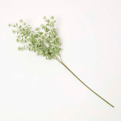 Homescapes Artificial Green Handcrafted Branch With Small White Flowers66 Cm from B&Q