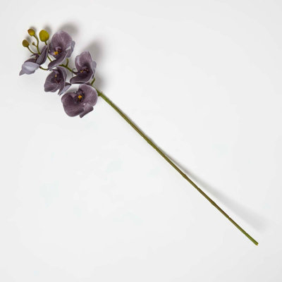 Homescapes Artificial Handcrafted Orchid Flower Stem, 68 Cm Grey