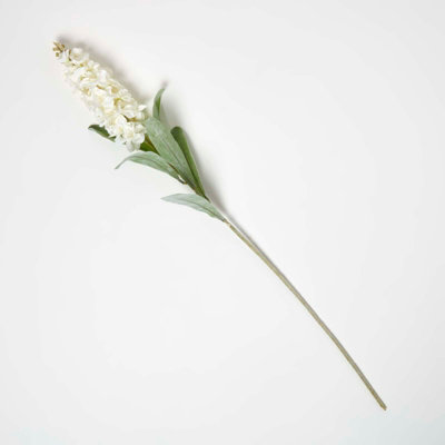 Homescapes Artificial Ivory Handcrafted Delphinium Flower Stem82 Cm from B&Q