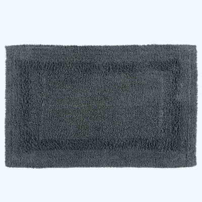 Homescapes Luxury Reversible Cotton Bath MatGrey from B&Q