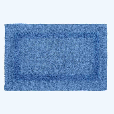 Homescapes Luxury Reversible Cotton Bath MatCobalt Blue from B&Q