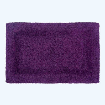Homescapes Luxury Reversible Cotton Bath MatPlum from B&Q