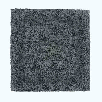 Homescapes Luxury Reversible Cotton Shower MatGrey from B&Q