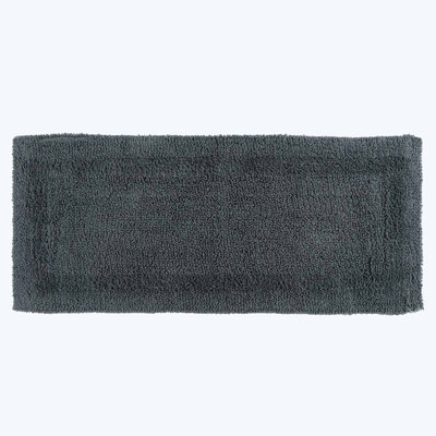 Homescapes Luxury Reversible Bath Mat RunnerGrey from B&Q