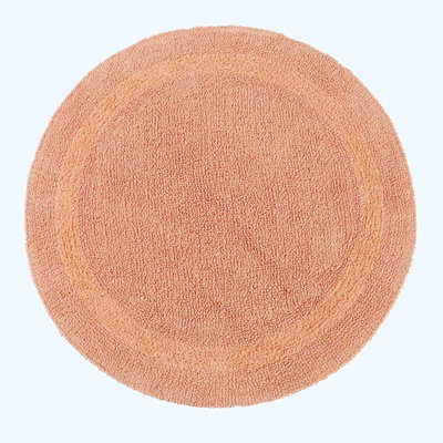 Homescapes Luxury Reversible Round Bath MatPeach from B&Q