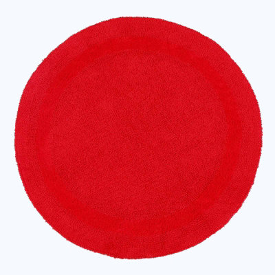 Homescapes Luxury Reversible Round Bath MatRed from B&Q