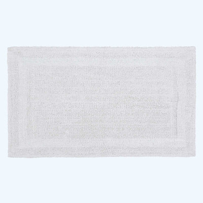 Homescapes Luxury Reversible Cotton Bath MatWhite from B&Q