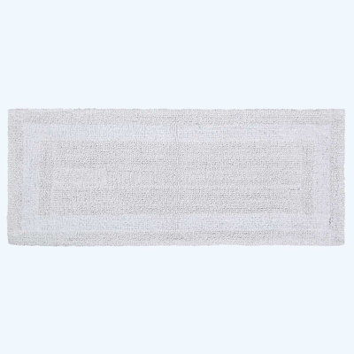 Homescapes Luxury Reversible Bath Mat RunnerWhite from B&Q